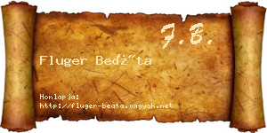 Fluger Beáta névjegykártya